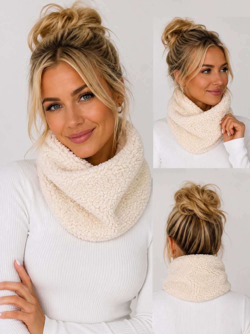 🤍 OLD NAVY SHERPA INFINITY SCARF / NECK WARMER 🤍